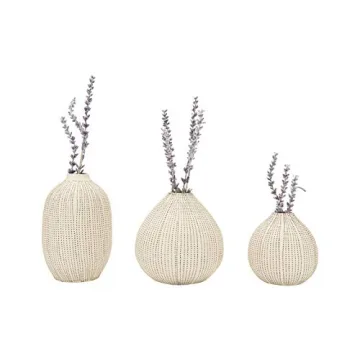 Chic Set of 3 Creative Co-Op Stoneware Vases