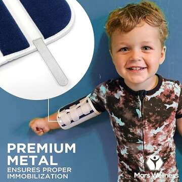 MARS WELLNESS Premium Pediatric Child Elbow Immobilizer Stabilizer Splint/Arm Restraint - Toddler/Kids