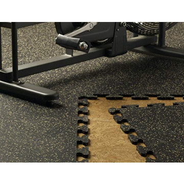 Fit-Lock Heavy Duty Rubber Tiles for Home Gym Protection