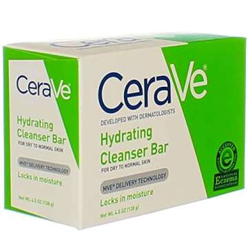 CeraVe Hydrating Cleansing Bar 4.5 oz Pack of 6 for Moisturizing