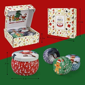 Christmas Scented Candles Gift Set for Women - 4 Pack
