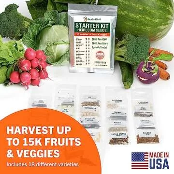 Open Seed Vault 15,000 Heirloom Plant Seeds for Gardening Vegetables and Fruits - Survival Seeds Kit...