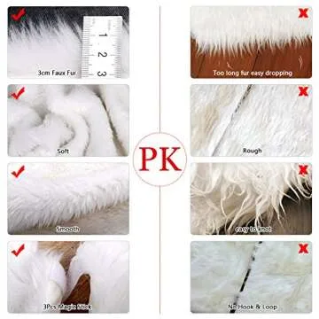 Luxury Faux Fur Christmas Tree Skirt 48 Inch for Holidays