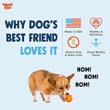 WEST PAW Creamy Treats Nut Butter, Blueberry, Chia Seed 6.2 Oz