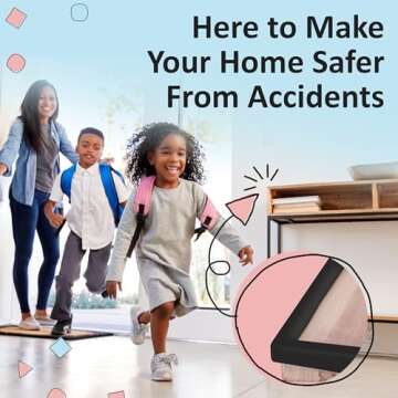 Bébé Earth Baby Proofing Edge and Corner Guard Protector Set for Back to School, 20 Feet Edges & 8 Foam Corners, Furniture and Tables Child Baby Proof Bumpers, Pre-Taped Corner Cushions - Oyster White