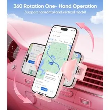 Stylish VICSEED Pink Car Phone Holder for Secure Driving