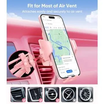 Stylish VICSEED Pink Car Phone Holder for Secure Driving