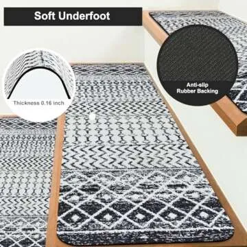 OJIA Extra Non-Slip Stair Treads - Safety Mats for Home