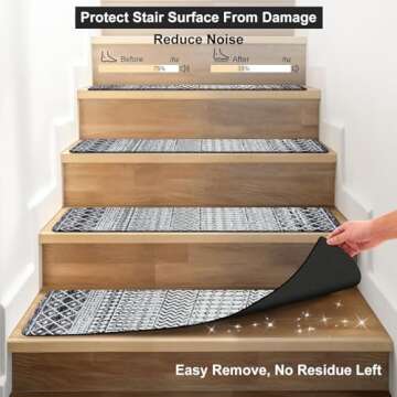 OJIA Extra Non-Slip Stair Treads - Safety Mats for Home