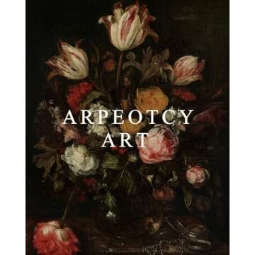 ARPEOTCY Vintage Framed Floral Wall Art Decor, Bathroom Dark Flower Bouquet Retro Wall Decor, Canvas Prints Art, Bedroom Roses and Tulips Paintings Farmhouse Moody Home Decoration, 8x10 Inch