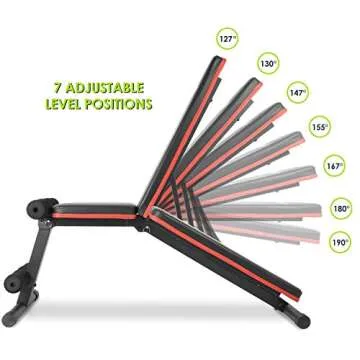 ProsourceFit Foldable & Adjustable Multi-Purpose Weight Bench for Home and Gym Full-Body Strength Training Workouts, Fitness Exercises and Weight Training