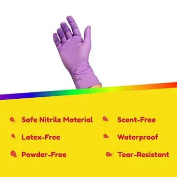 Hygloss Kids Disposable Gloves - Durable Nitrile & Latex-Free
