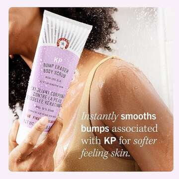 First Aid Beauty - KP Bump Eraser Body Scrub with 10% AHA, Keratosis Pilaris Skin Exfoliater with Glycolic and Lactic acids, Helps Reduce Chicken Skin Bumps, Safe for Sensitive Skin, 4 oz