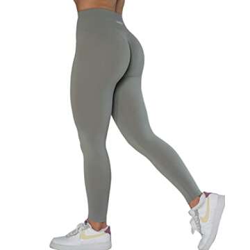 AUROLA Dream Collection Workout Leggings for Women High Waist Seamless Scrunch Athletic Running Gym ...