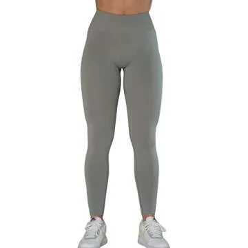 AUROLA Dream Collection Workout Leggings for Women High Waist Seamless Scrunch Athletic Running Gym Fitness Active Pants Ultimate Gray S