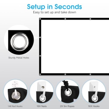 Frocopo 100-inch Double-Sided Portable Projection Screen