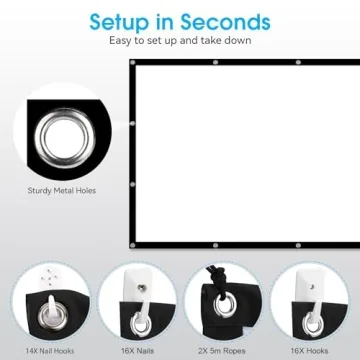 Frocopo 100-inch Double-Sided Portable Projection Screen