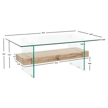 Elegant Safavieh Home Kayley Glass Coffee Table