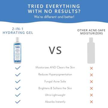 Almond Clear 2-in-1 Hydrating Gel | Lightweight Mandelic Acid Moisturizer for Oily, Blemish-Prone Skin | Aloe Vera, Squalane, Hyaluronic Acid, Mandelic Acid, Bakuchiol | 4 oz