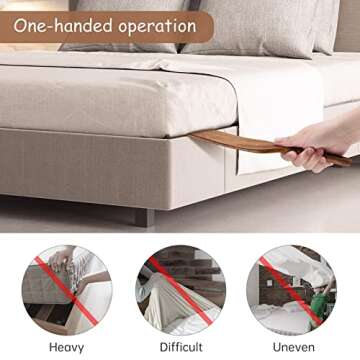 NiHome Mattress Lifter Tool for Effortless Bed Making and Sheet Change
