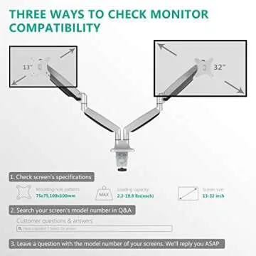 EleTab Dual Monitor Mount for 13-32 Inch Screens