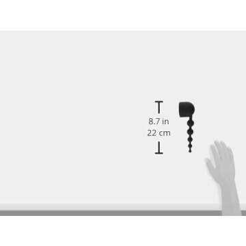 KINK By Doc Johnson - Silicone Anal Beads Power Wand Attachment - Fits Most Full Sized Body Wands - Black