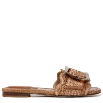 Chic Sam Edelman Bambi Flat Sandal in Raffia Style