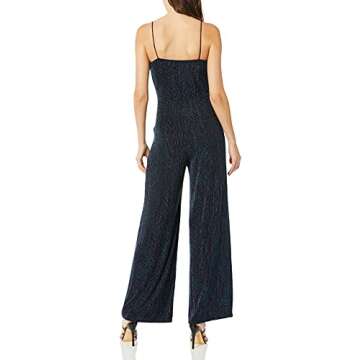 Jump Junior's Metallic Striped Jumpsuit, Black/Royal, S