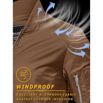 TACVASEN Bomber Jacket Men Jackets Casual Casual Jackets for Men Trendy Men's Spring Jackets Lightweight Mens Zip Up Jacket Harrington Jacket