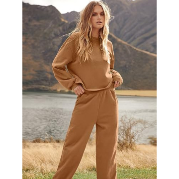 Chic ANRABESS Women’s Two Piece Loungewear Set for Fall