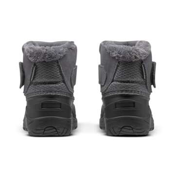 THE NORTH FACE Kids' Alpenglow II Insulated Snow Boot, TNF Black/Zinc Grey, 5
