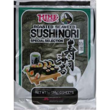 J-BASKET Seaweed Sushi Nori, 10 Sheets, Net. Wt.,1 Ounce (Pack of 1)