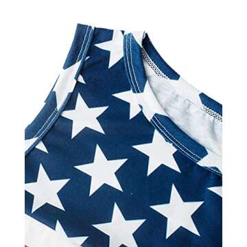 Elescat America Flag Summer Sundress for Women