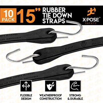 Heavy-Duty Bungee Cords 10 Pack for Outdoor Adventures