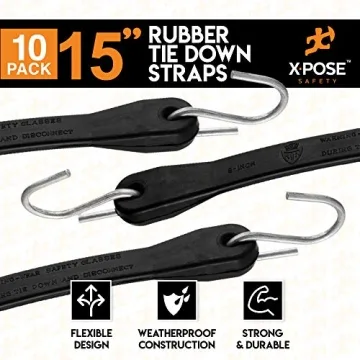 Heavy-Duty Bungee Cords 10 Pack for Outdoor Adventures