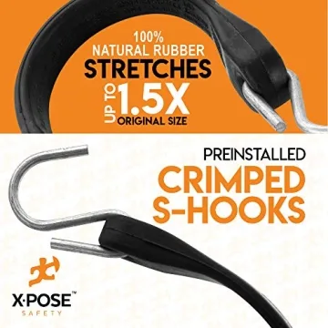 Heavy-Duty Bungee Cords 10 Pack for Outdoor Adventures