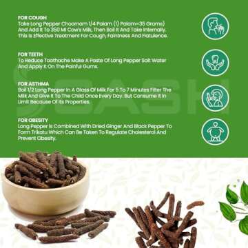 Scash Long Pepper Whole - Unique Piper Longum Spice