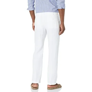 Perry Ellis Men's Linen Casual Pants - Lightweight Comfort