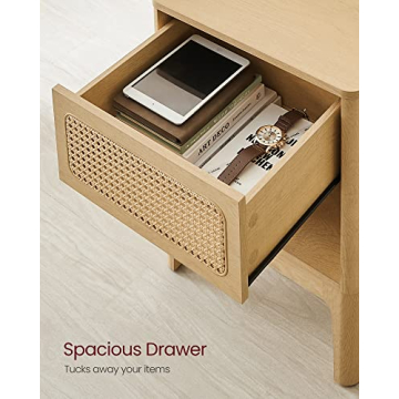 Stylish VASAGLE Rattan Nightstand for Chic Homes