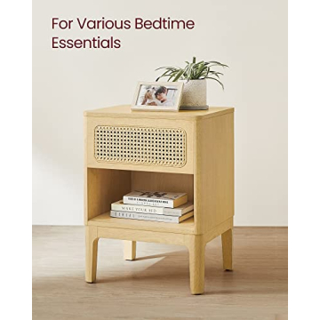 Stylish VASAGLE Rattan Nightstand for Chic Homes