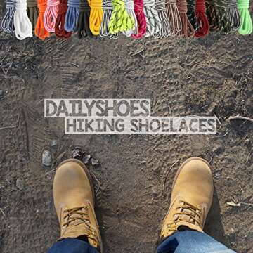 Durable Round Hiking Boot Shoelaces for Stylish Boots