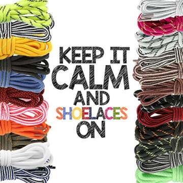 Durable Round Hiking Boot Shoelaces for Stylish Boots