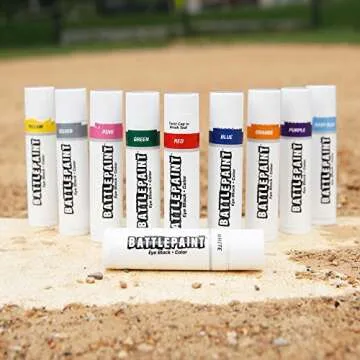 EyeBlack BattlePaint – Bright Colored Under Eye Black Grease for Pro Athletes and Super Fans – Baseball, Softball, Football – 1 Stick – Yellow