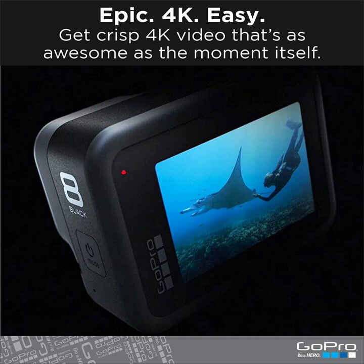 GoPro HERO8 Black - Waterproof Action Camera 4K HD