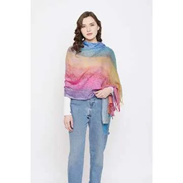 Goood Times Fashion Women's Silk Scarf Luxury Satin Shawl Wraps (Purple)