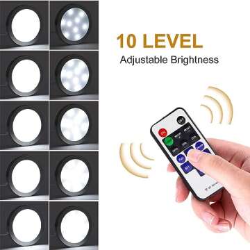 AIBOO Dimmable LED Under Cabinet Lighting with Remote