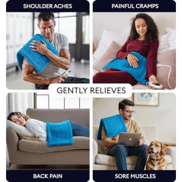 GENIANI Extra Large Electric Heating Pad for Back Pain and Cramps Relief - Auto Shut Off - Soft Heat...