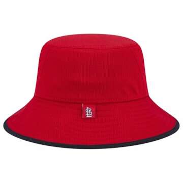 New Era Authentic MLB 2019 Clubhouse Collection Bucket Hat Stretch Fit : One Size Fit Most (St. Louis Cardinals)