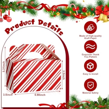 Cholemy 50 Pcs Christmas Treat Boxes for Festive Gifting