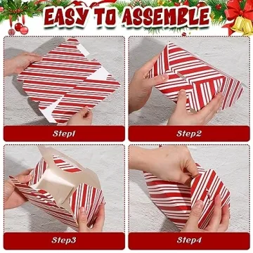 Cholemy 50 Pcs Christmas Treat Boxes for Festive Gifting